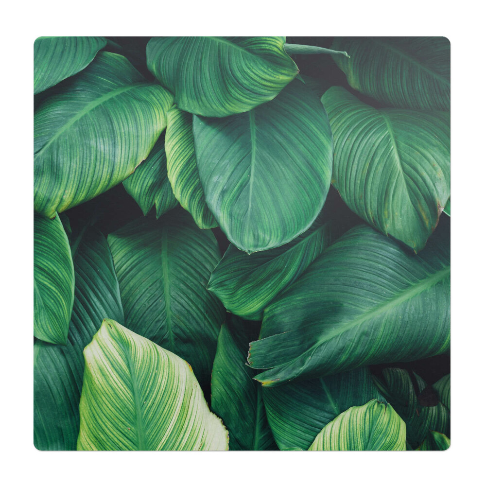 Mata na podłogę pod krzesło Liście tropikalne