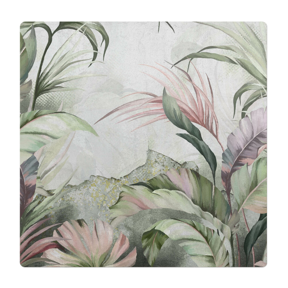 Mata na podłogę pod krzesło Tropikalne liście