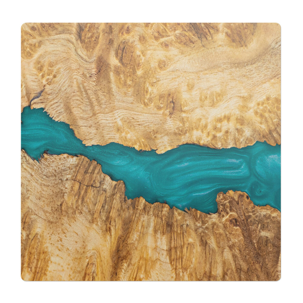 Mata pod fotel ochrona paneli Drewniany wzór z żywicą