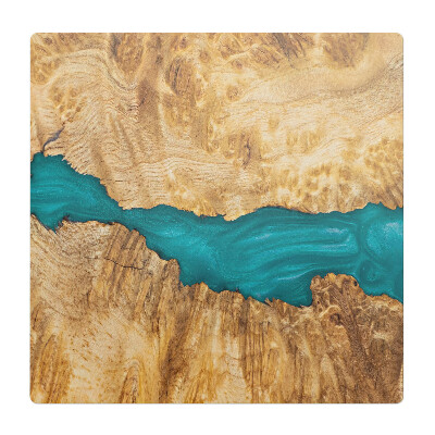 Mata pod fotel ochrona paneli Drewniany wzór z żywicą