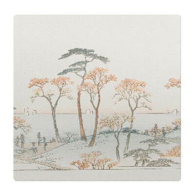 Podkładka pod krzesło obrotowe Drzewa nad wodą