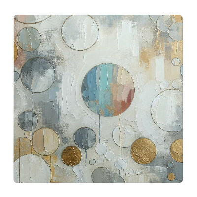 Mata pod fotel biurowy Abstrakcyjne koła