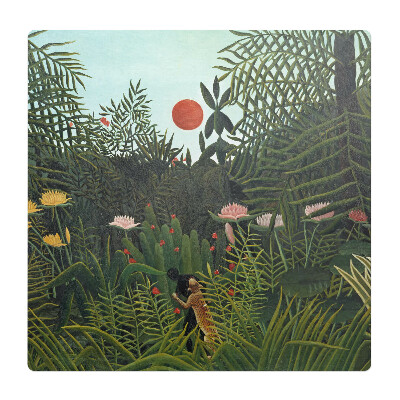 Mata pod fotel biurowy Dżungla o zachodzie