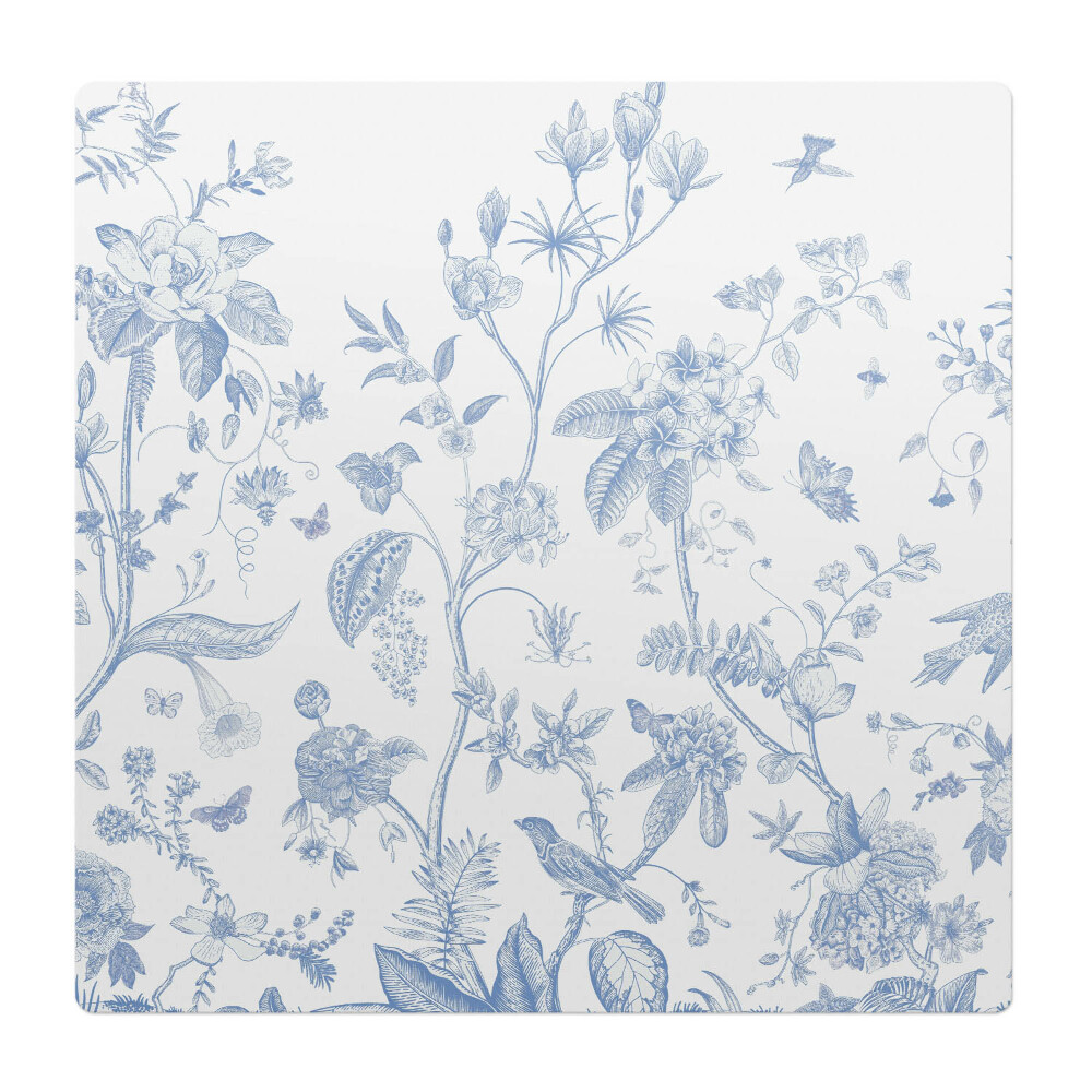 Mata pod krzesło do biura Kwiatowy wzór vintage