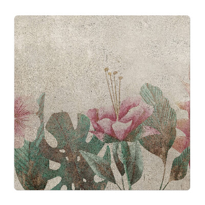 Mata na podłogę pod krzesło Kwiatowy wzór vintage