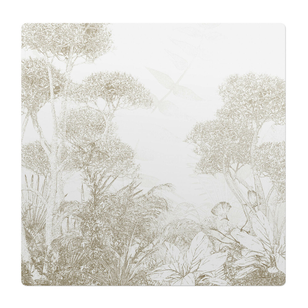 Mata pod fotel ochrona paneli Delikatne drzewa tropikalne