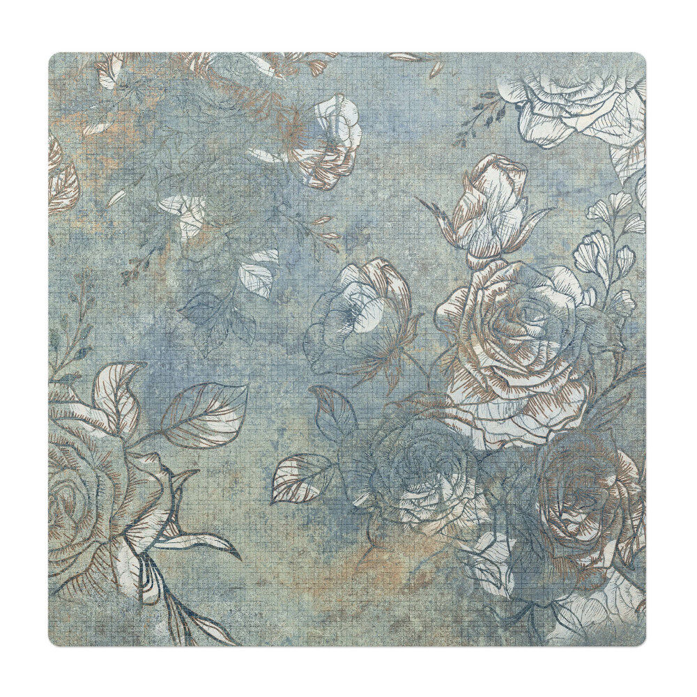 Mata pod fotel ochrona paneli Kwiatowy wzór vintage