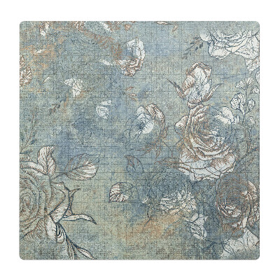 Mata pod fotel ochrona paneli Kwiatowy wzór vintage