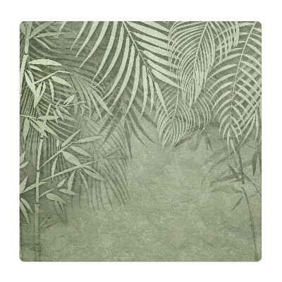 Mata na podłogę pod krzesło Liście tropikalne