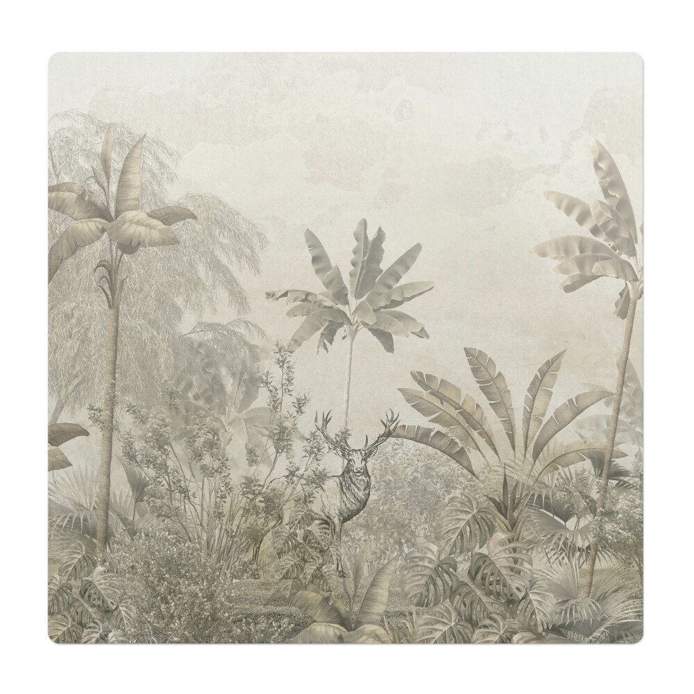 Podkładka pod krzesło obrotowe Tropikalny las z jeleniem
