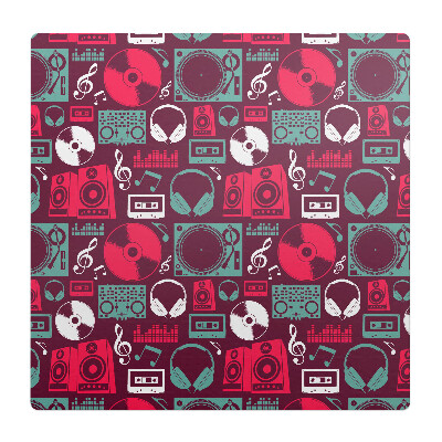 Podkładka pod krzesło obrotowe Muzyczny wzór retro