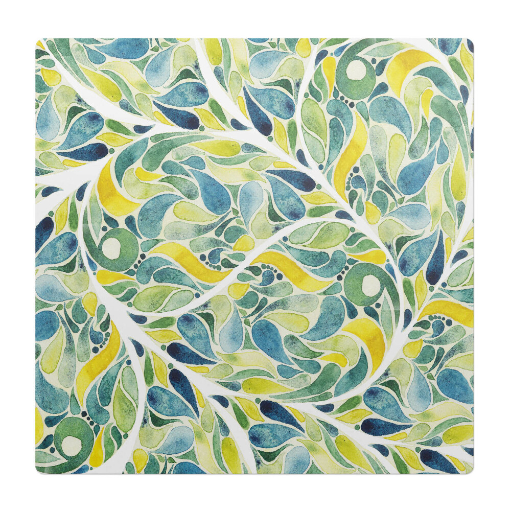 Mata pod fotel ochrona paneli Abstrakcyjny liść