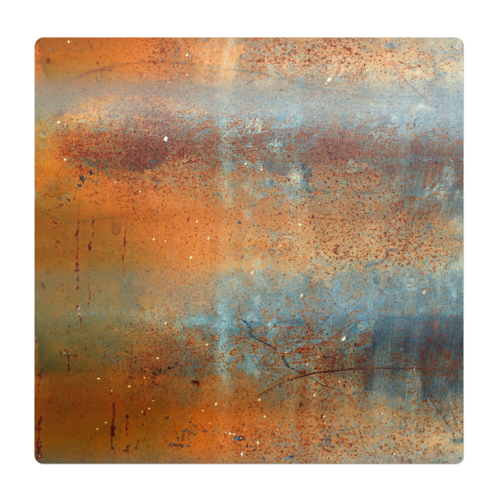 Mata pod fotel biurowy Rdza i tekstura metalu