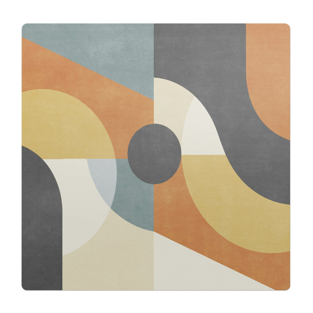 Mata pod krzesło do biura Geometryczne łuki