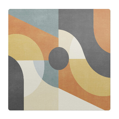 Mata pod krzesło do biura Geometryczne łuki