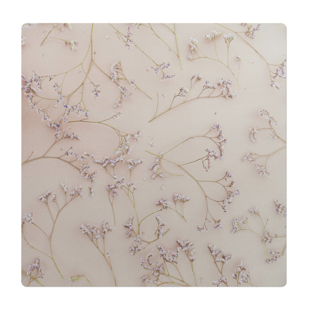 Mata pod fotel biurowy Delikatne kwiaty na tle