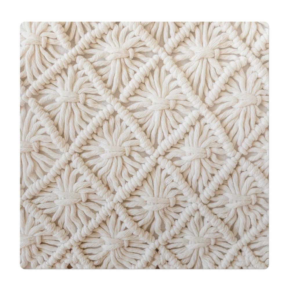 Podkładka pod krzesło Makramowa struktura kwiatowa