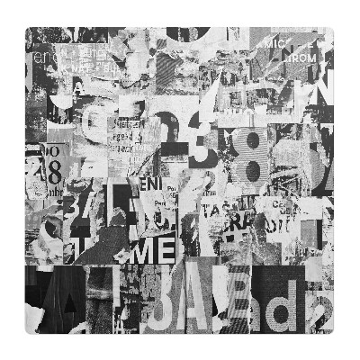 Podkładka pod fotel Kolaż z liter i cyfr