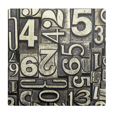 Podkładka pod krzesło obrotowe Styl retro cyfry