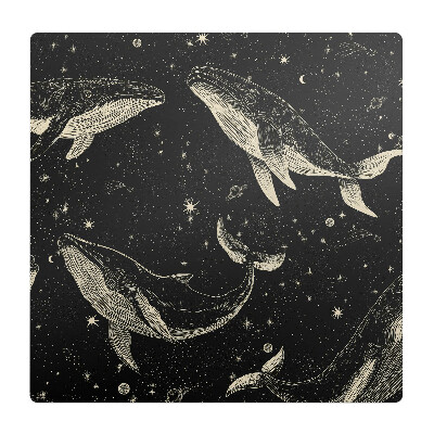 Podkładka pod krzesło obrotowe Wieloryby w kosmosie