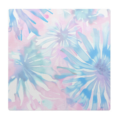 Mata na podłogę pod krzesło Kwiatowy akwarelowy wzór