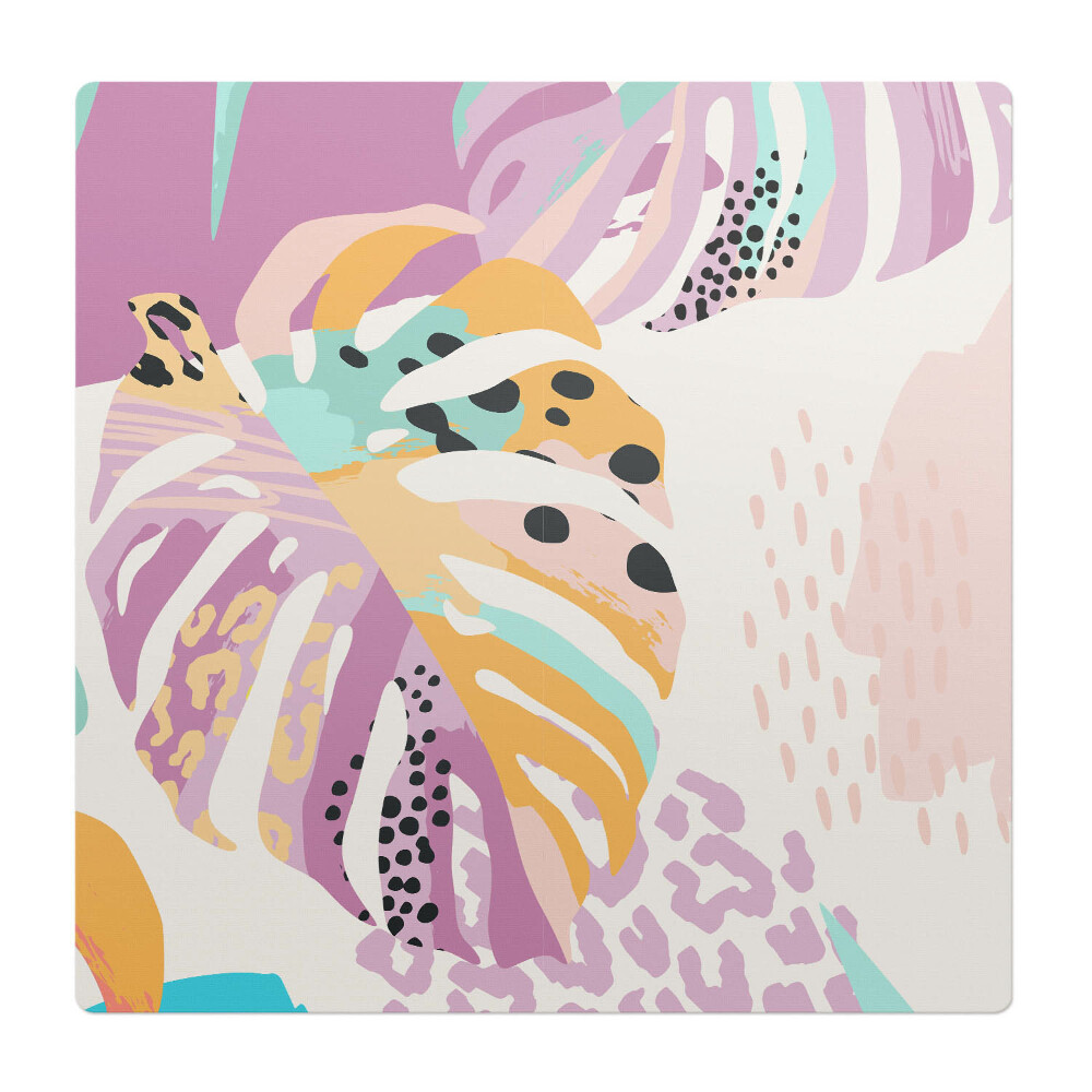 Mata pod fotel biurowy Abstrakcyjne liście