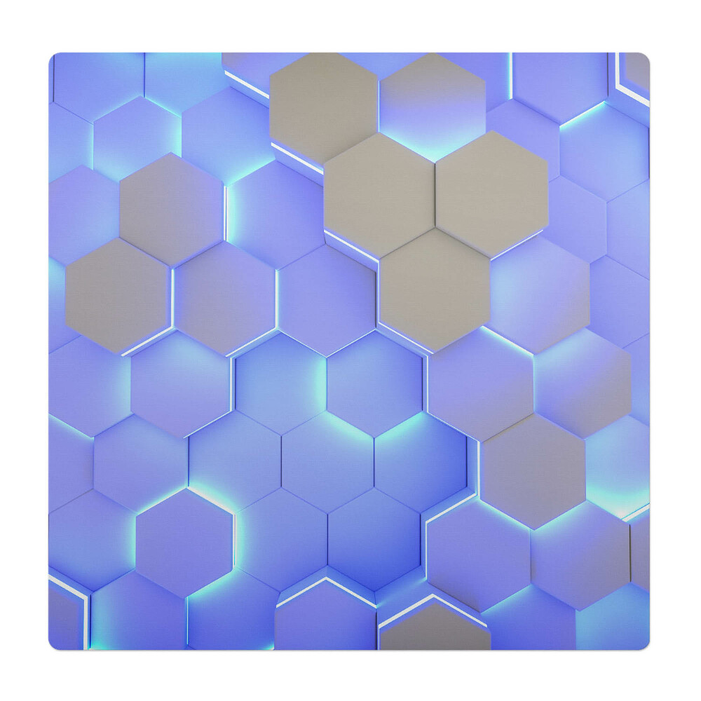 Podkładka pod krzesło obrotowe Podświetlone heksagony