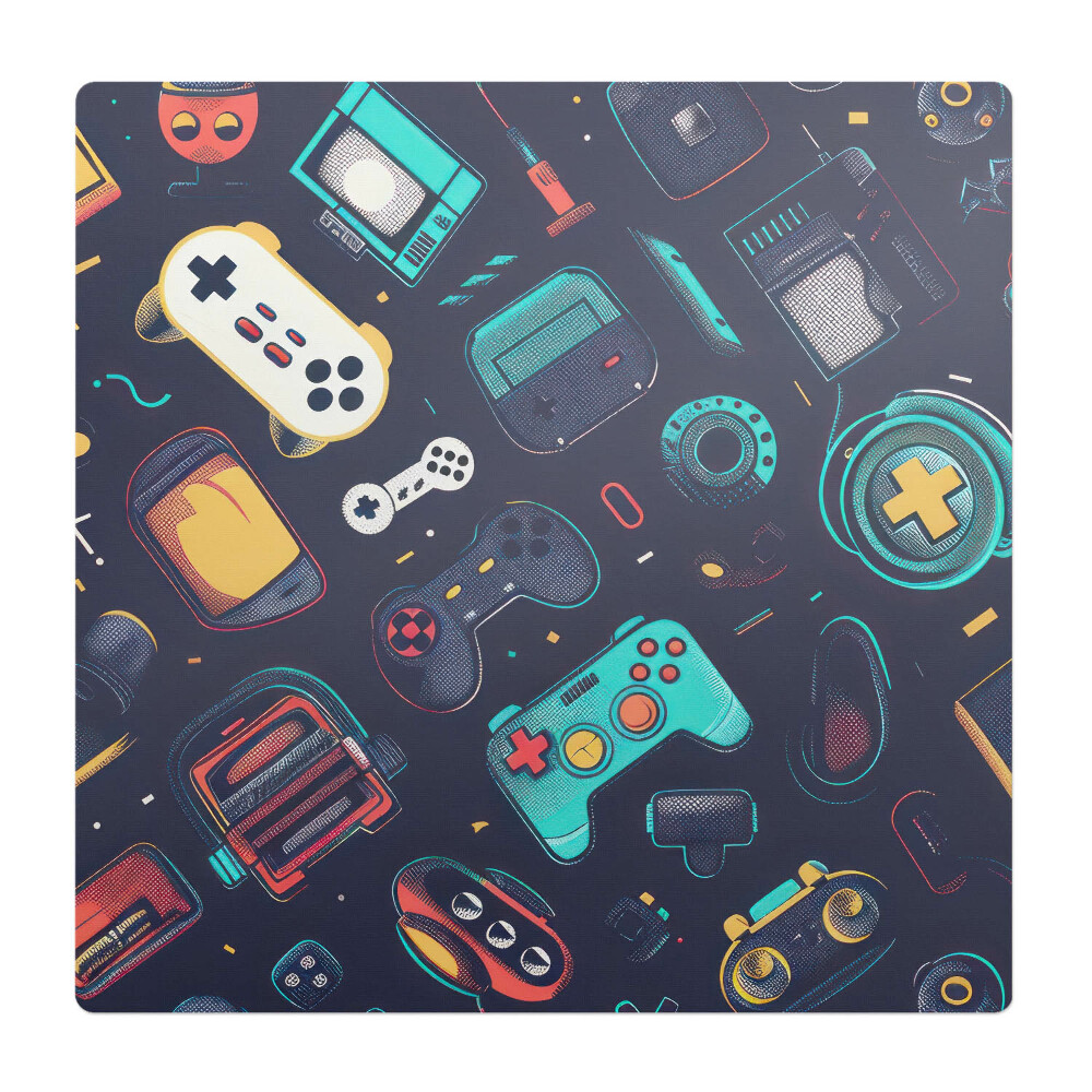 Mata pod krzesło do biura Retro gry wzory