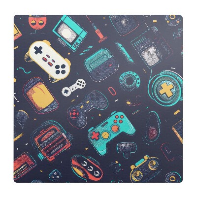 Mata pod krzesło do biura Retro gry wzory