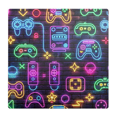 Podkładka pod krzesło obrotowe Neonowe kontrolery gry