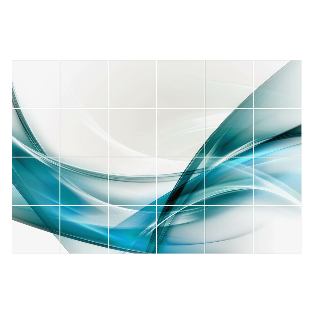 Nalepki na kafelki Fale abstrakcyjnych linii