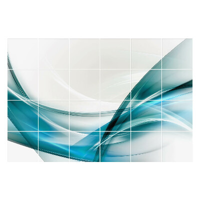 Nalepki na kafelki Fale abstrakcyjnych linii