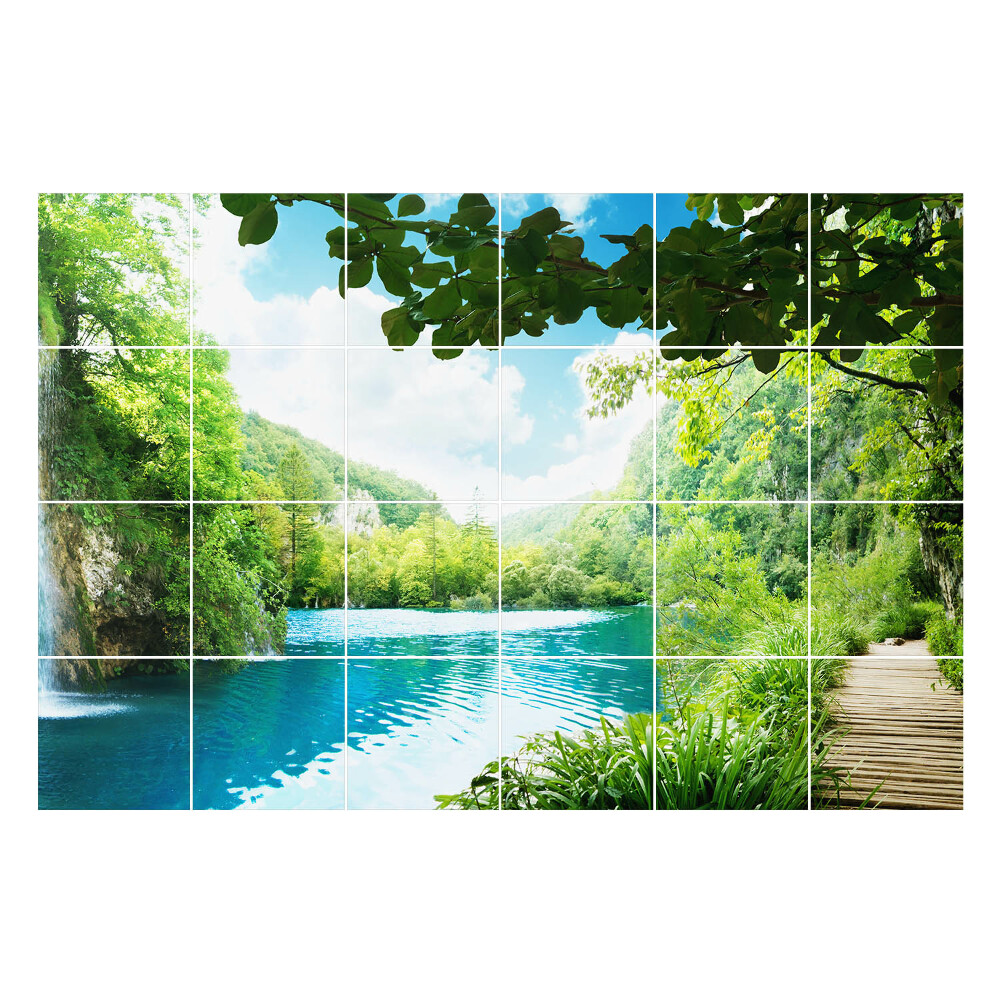 Nalepki na kafelki Malowniczy krajobraz wodny