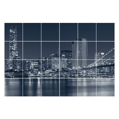 Naklejki na kafelki Nowoczesne miasto nocą