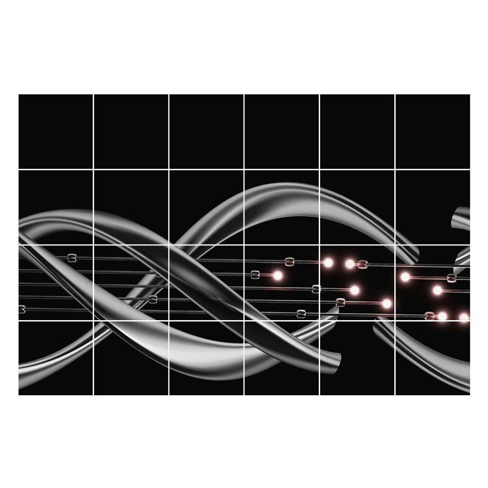 Nalepki na kafelki Faliste linie z punktami