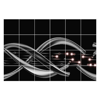 Nalepki na kafelki Faliste linie z punktami