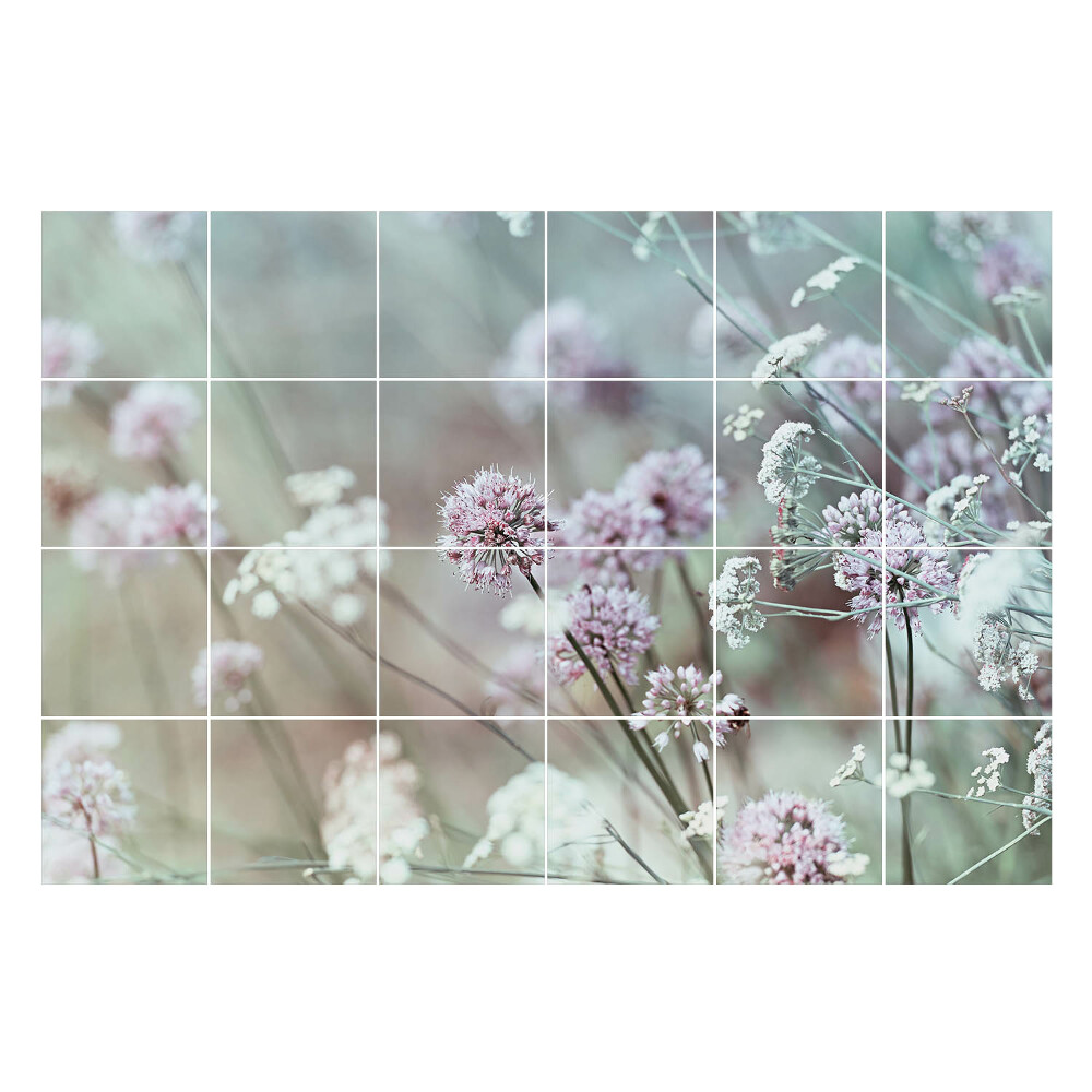 Naklejki na płytki Kwiatowy motyw w tle