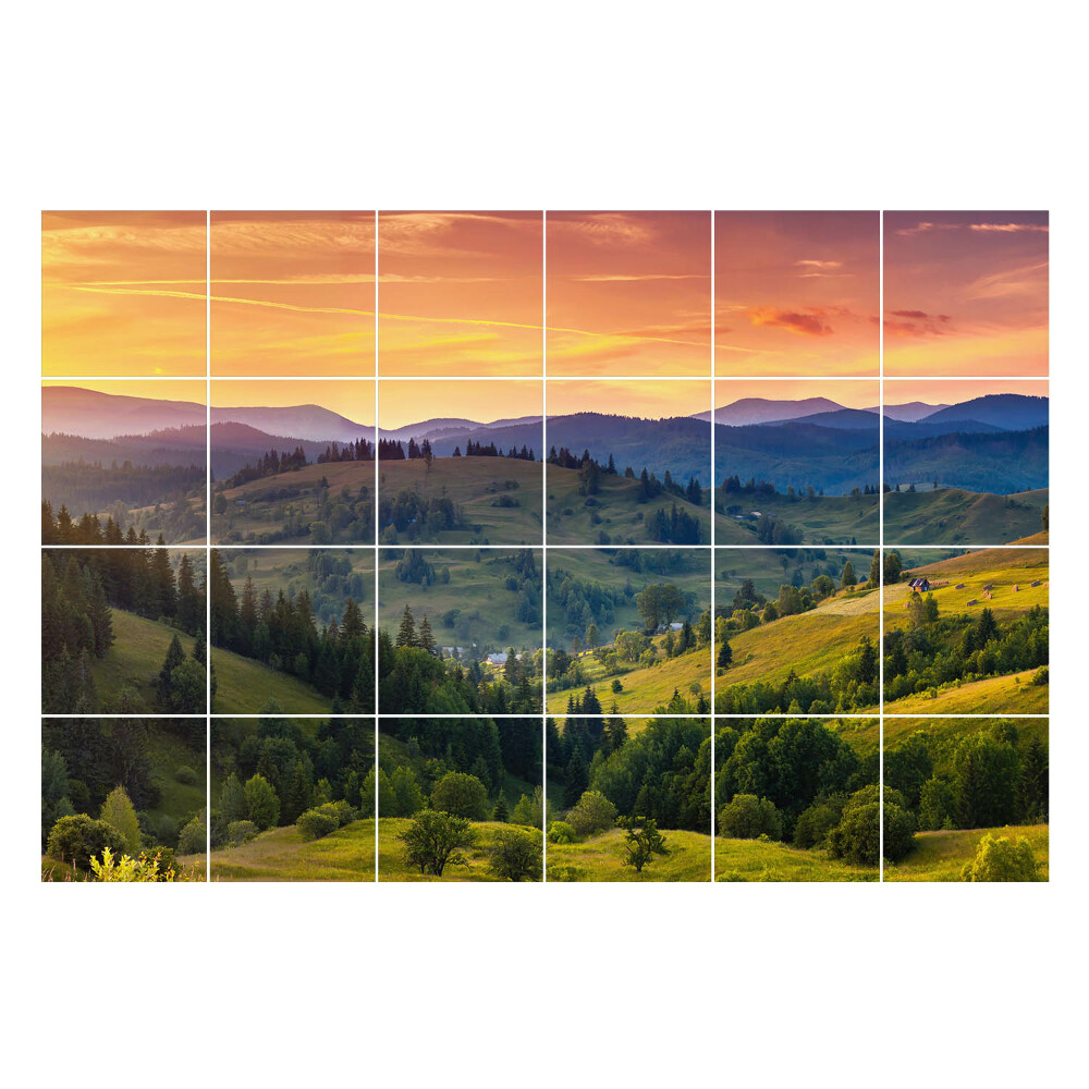 Naklejki na kafelki Malowniczy krajobraz górski