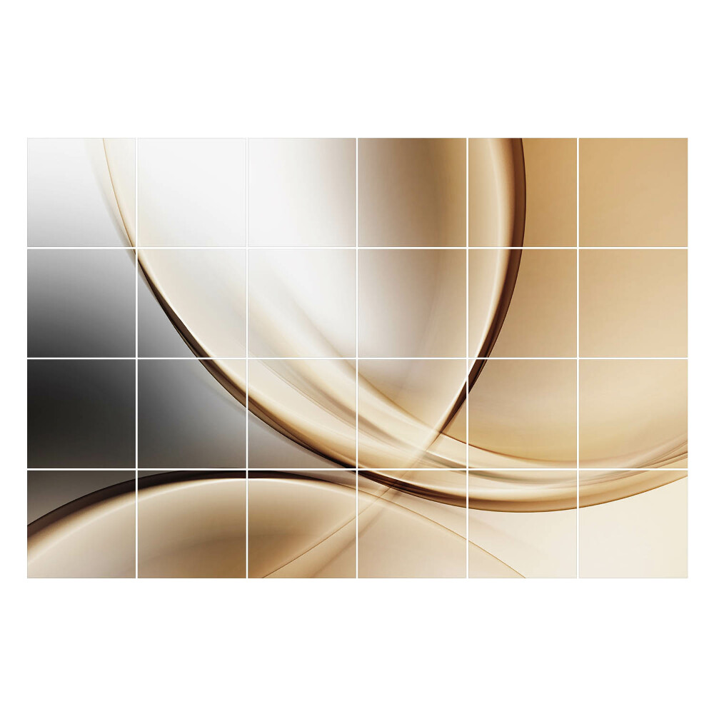 Nalepki na kafelki Abstrakcyjne fale i krzywe