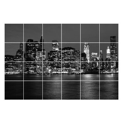 Naklejki na kafelki Panorama nocnego miasta