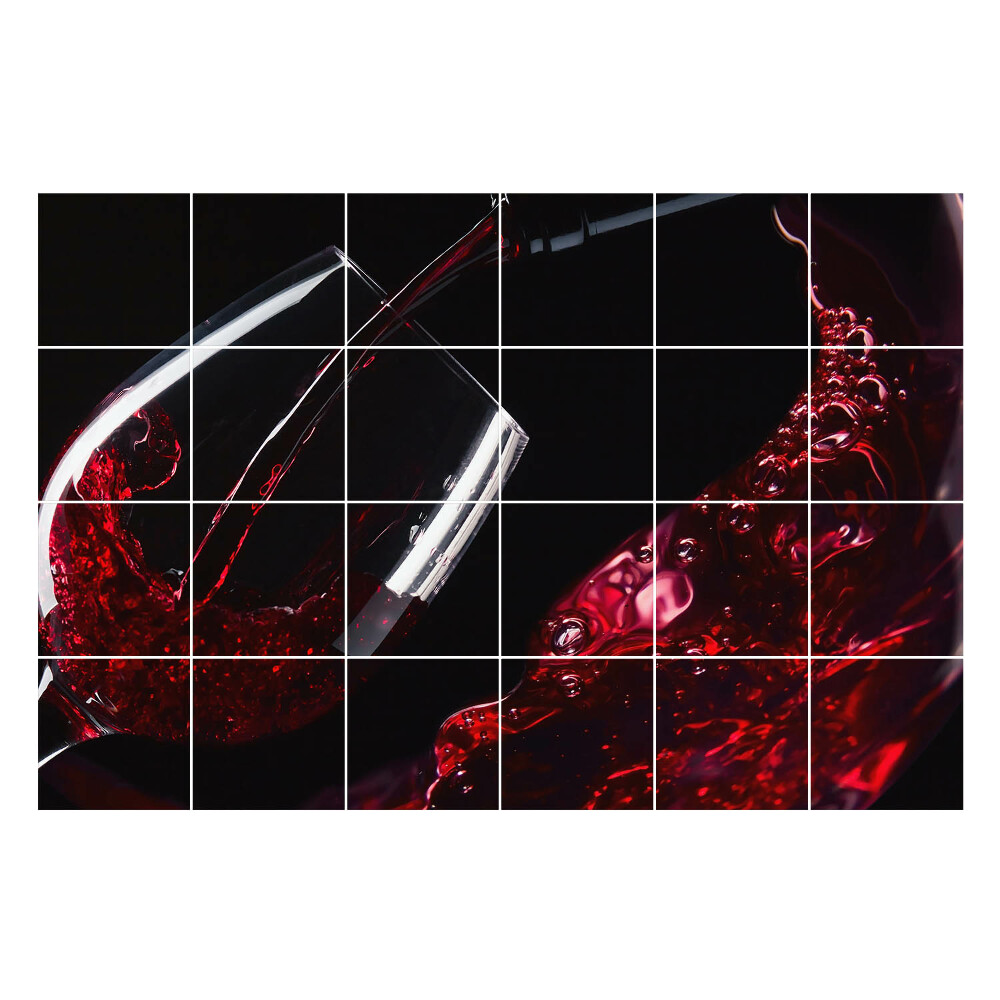 Nalepki na kafelki Wino w szklance