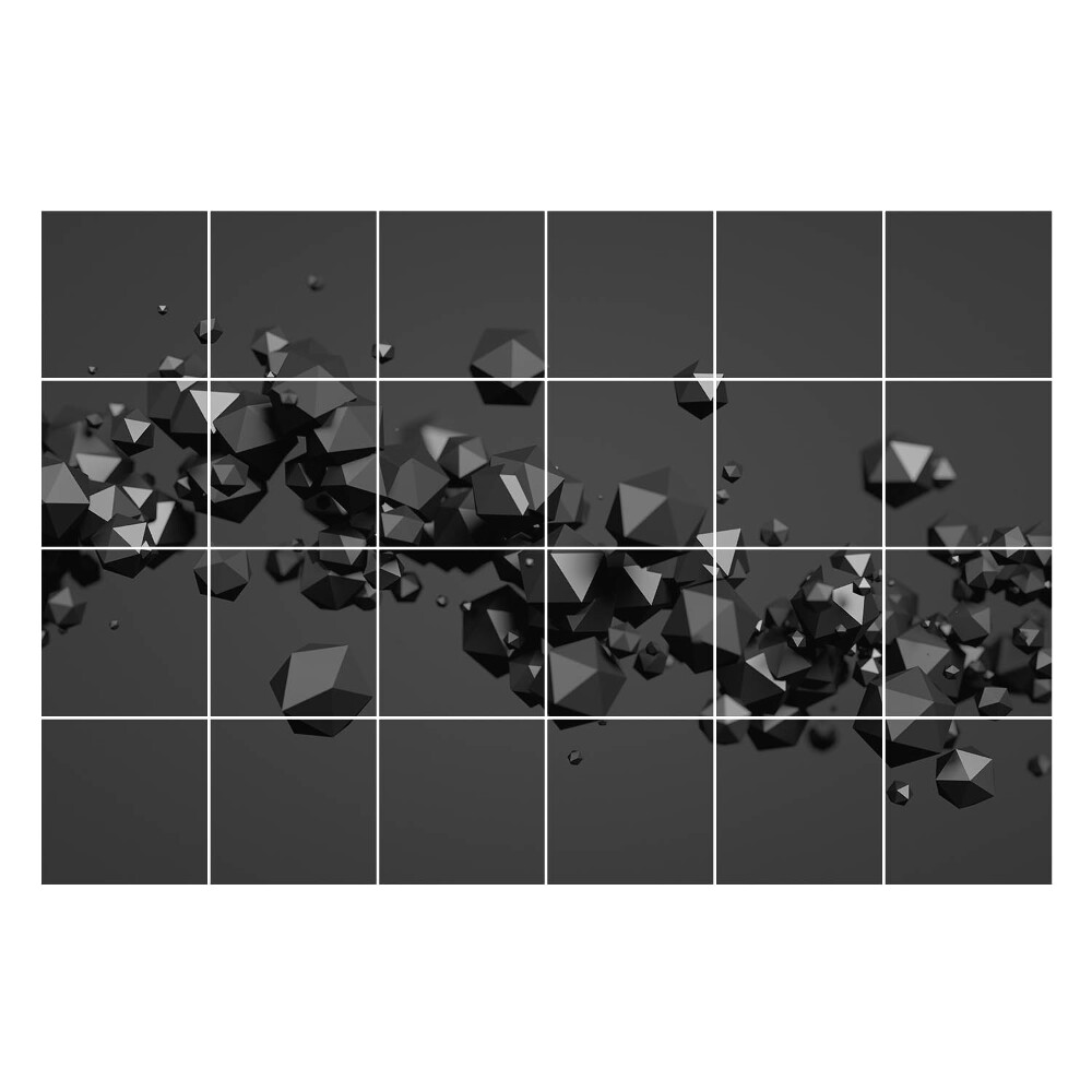 Naklejki na kafelki Abstrakcyjne bryły 3D