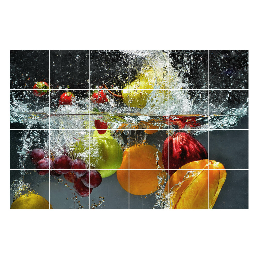 Nalepki na kafelki Owocowa eksplozja w wodzie