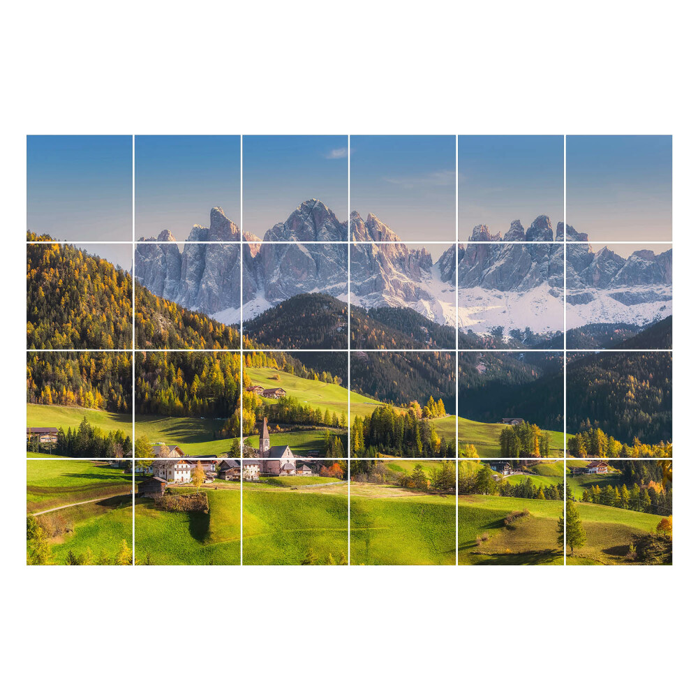 Naklejki na kafelki Malowniczy krajobraz górski