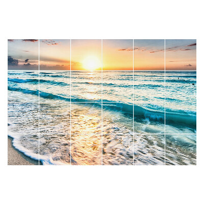 Nalepki na kafelki Zachód słońca nad morzem