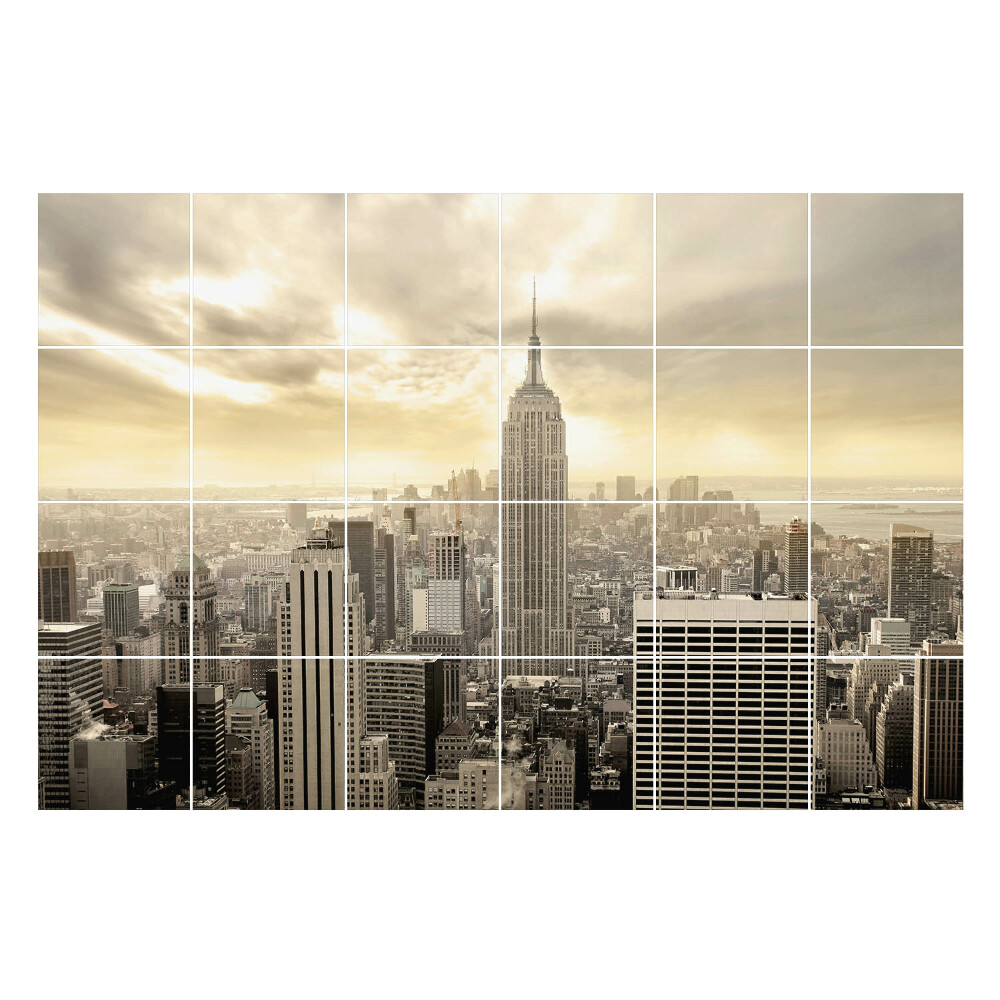 Nalepki na kafelki Nowoczesna panorama miasta