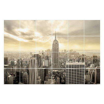 Nalepki na kafelki Nowoczesna panorama miasta