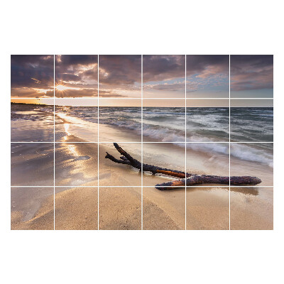 Naklejki na kafelki Zachód słońca nad morzem