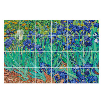 Nalepki na kafelki Kwiaty w ogrodzie