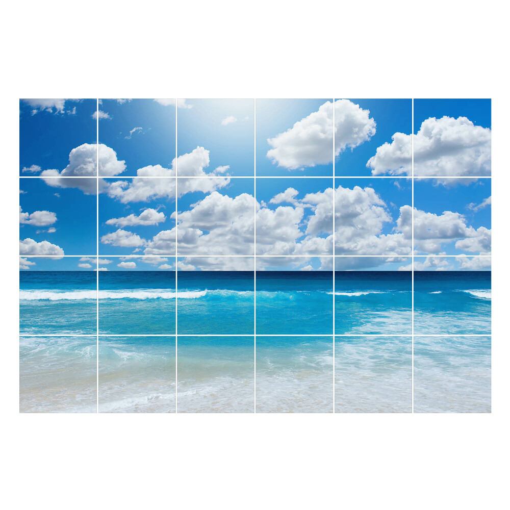 Naklejki na kafelki Spokojna plaża z falami